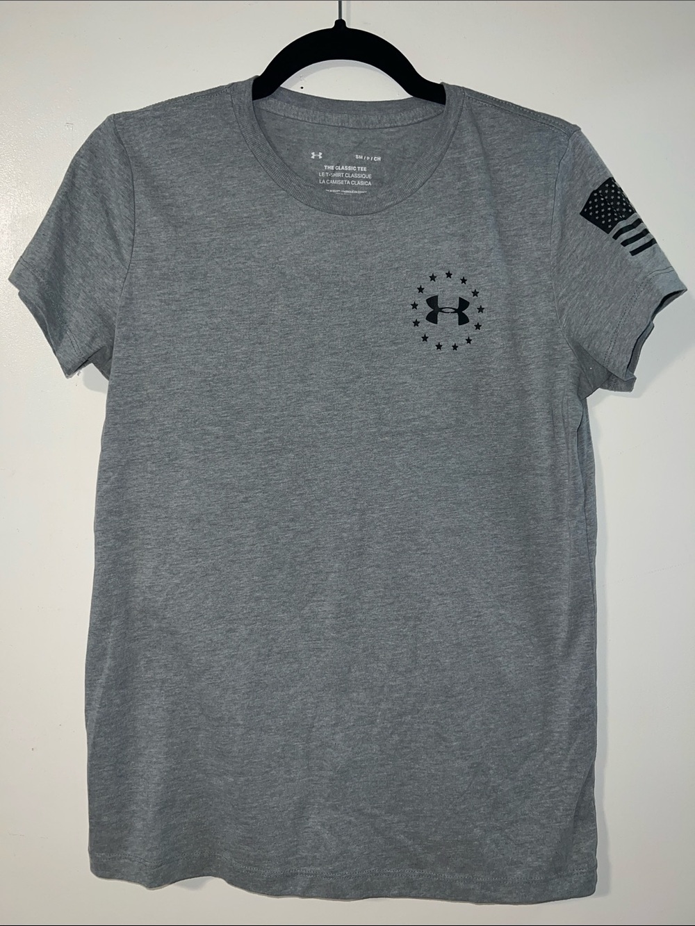 Under Armour Women’s Heather Grey Short Sleeve Logo Tee